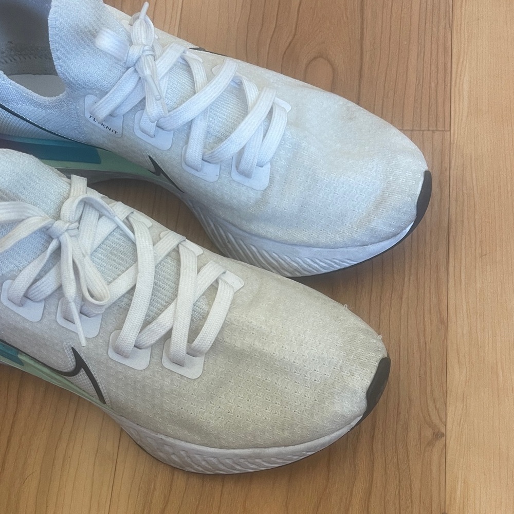 Nike White and Gray Running Shoes